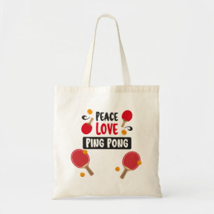 Bolsa Tote Dito engraçado de Ping Pong para jogador