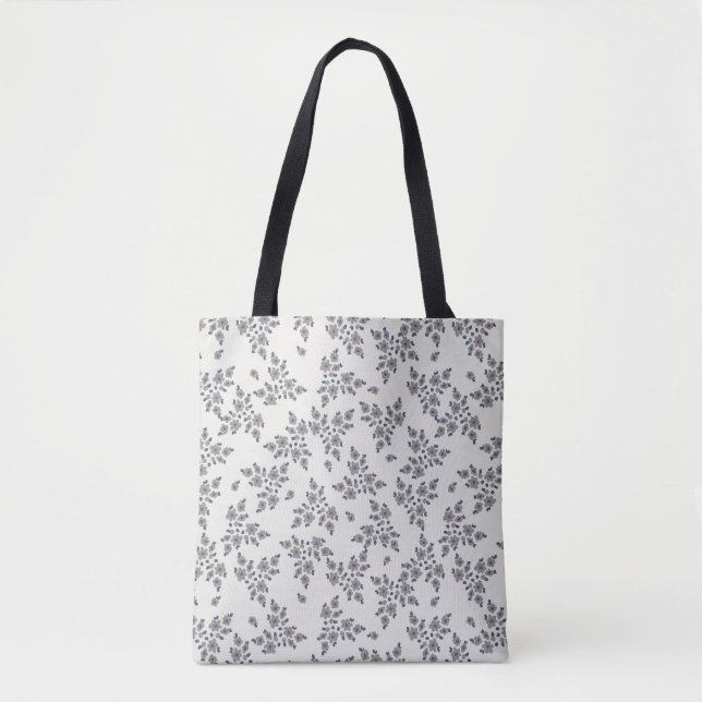 Bolsa Tote Ditsy Florals in Grey (Frente)