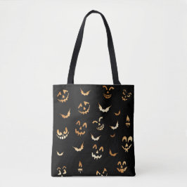 Bolsa Tote Diversão Caro Jack O Lanterna Pumpkin Rostos de Ha