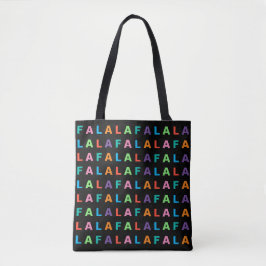 Bolsa Tote Diversão Colorida Funky FA LA LA Temporada de Féri