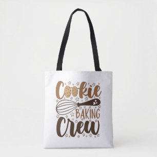Bolsa Tote Diversão Cookie Baking Crew Design