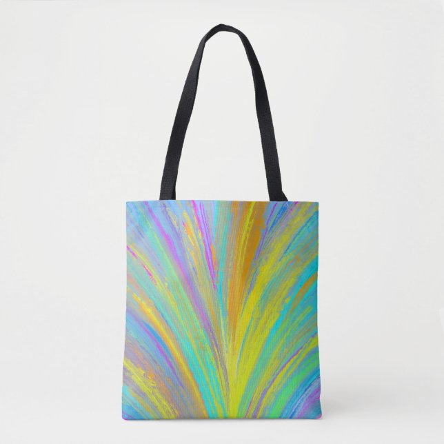 Bolsa Tote Diversão de Verão Tropical de abstrato (Frente)