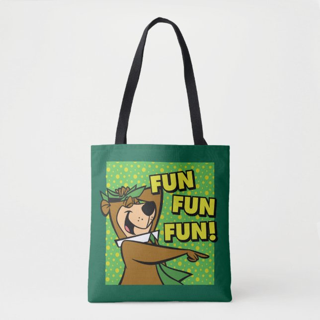 Bolsa Tote Diversão divertida do Yogi Bear (Frente)