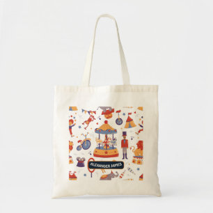 Bolsa Tote Diversão do Carnaval Branco Crianças de Carnaval P