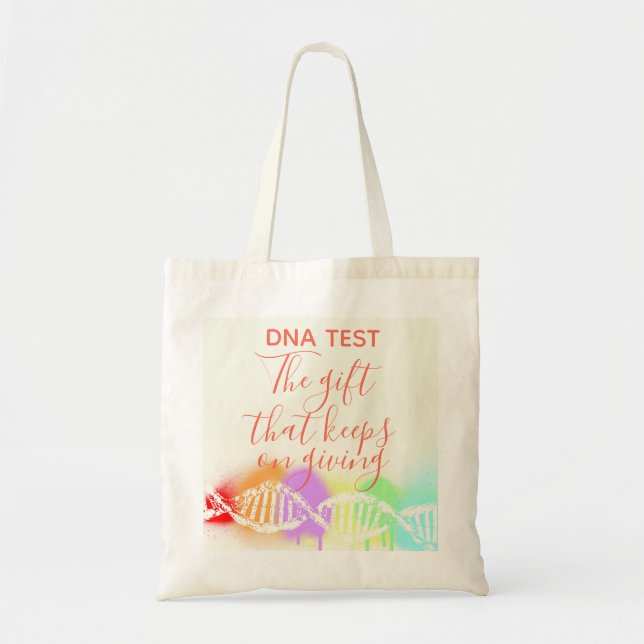 Bolsa Tote Diversão do DNA Genealogico Teste o Presente que C (Frente)