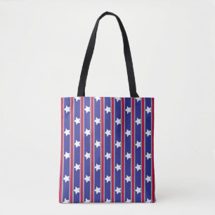 Bolsa Tote Diversão e Elegante Patriótico Estrelas e Listras
