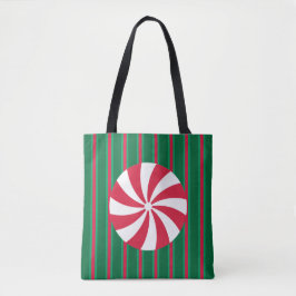 Bolsa Tote Diversão e Fantasia de Natal - Doce de Hortelã-Pim