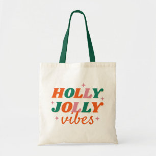 Bolsa Tote Diversão Holly Jolly Vibes Design de Natal