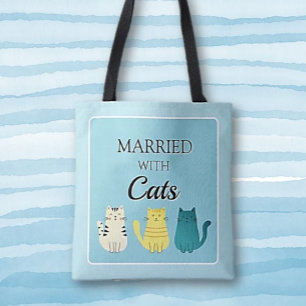 Bolsa Tote Diversão personalizada para amantes de gatos