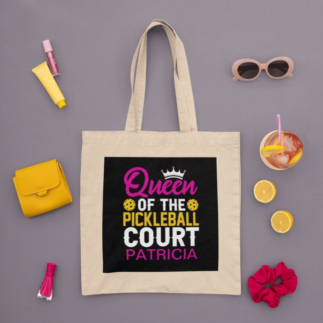 Bolsa Tote Diversão Personalizada Rainha do Tribunal de Pickl (Criador carregado)