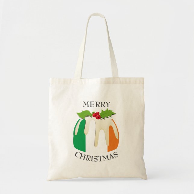 Bolsa Tote Diversão | Pudim de Natal com | PAVILHÃO IRLANDÊS (Frente)