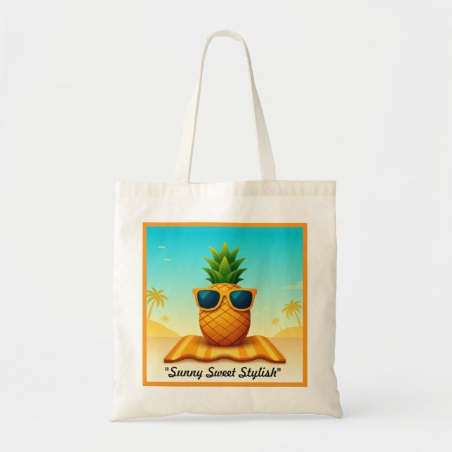Bolsa Tote "Diversão tropical radiante" (Frente)