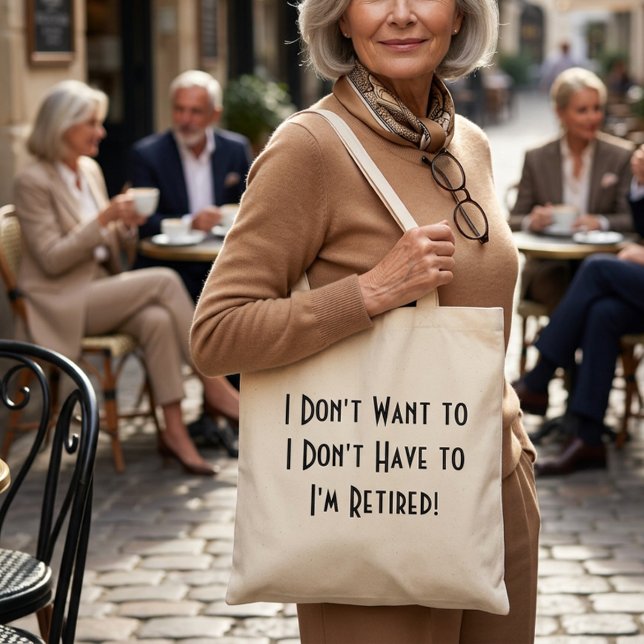 Bolsa Tote divertida aposentadoria simples  (Criador carregado)