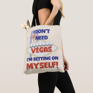 Bolsa Tote Divertida Aposta em Mim Mesma Motivação Slogan de