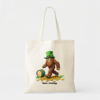Bolsa Tote Divertido Bigfoot Sasquatch Trevo Dia de São Patrí
