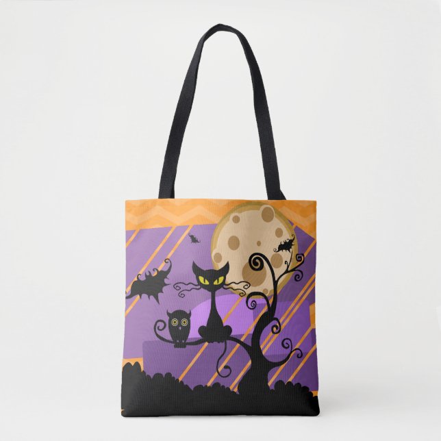Bolsa Tote Divertido e Spooky Halloween (Frente)