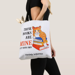 Bolsa Tote Divertido estes livros são o meu lendo gato