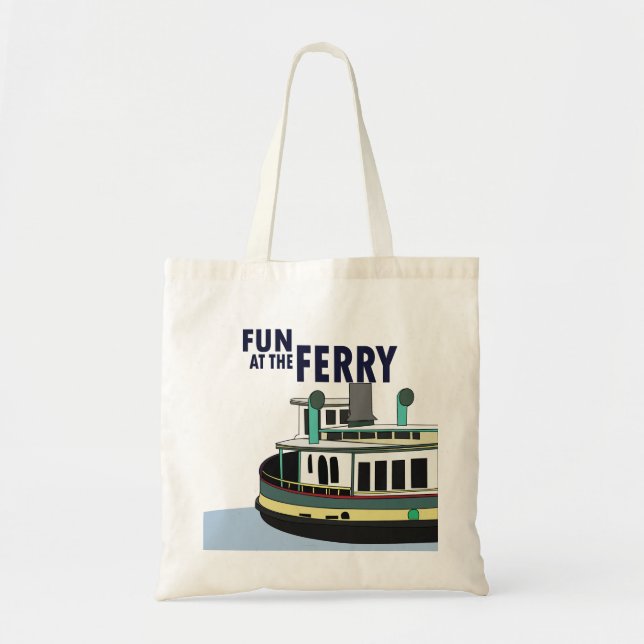 Bolsa Tote Divertido Na Viagem De Ferry (Frente)