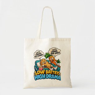 Bolsa Tote Divertido Sofá Batata Fofa Humor de Dia Preguiçoso