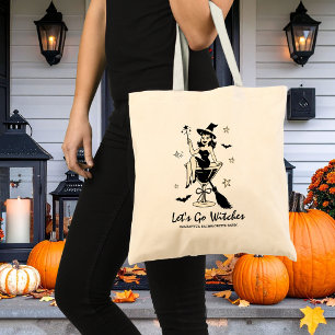 Bolsa Tote Divertido Vamos Bruxas Halloween Despedida de Solt