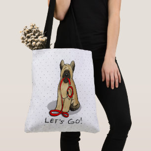 Bolsa Tote Divertido Vamos Lá! Passear Briard (cr tawnies pre