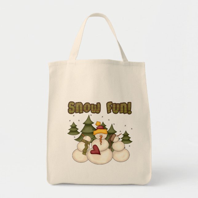 Bolsa Tote Divertimento de neve duas Camisetas e presentes (Frente)