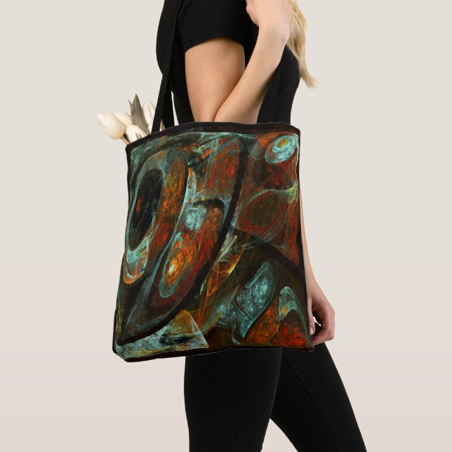 Bolsa Tote Divisão de Abstrato de Tempo (Close Up)