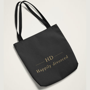 Bolsa Tote Divorciada Feliz e Elegante Monograma Novo Começ