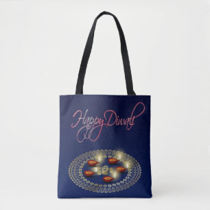Bolsa Tote Diwali feliz Ganesha Rangoli - toda sobre -