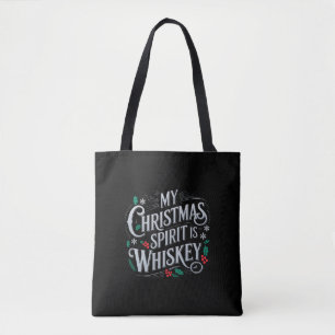 Bolsa Tote Dizendo de bebedor de amantes de uísque de Natal 