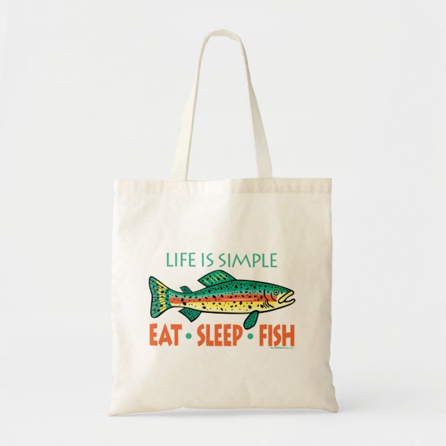Bolsa Tote Dizendo Pesca Engraçado (Frente)