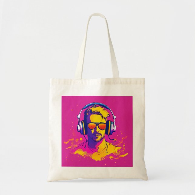 Bolsa Tote DJ Vibes Tipografia (Frente)