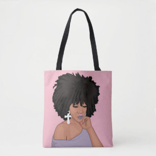 Bolsa Tote Do cabelo do Afro da torção diva natural para fo