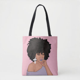 Bolsa Tote Do cabelo do Afro da torção diva natural para fora