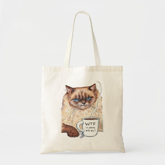 Bolsa tote do Gato Mal-humorado (Frente)
