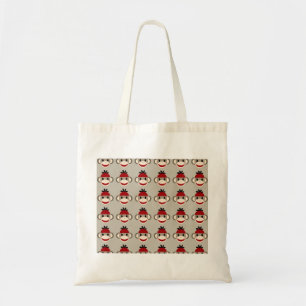 Bolsa Tote Do macaco vermelho da peúga do divertimento