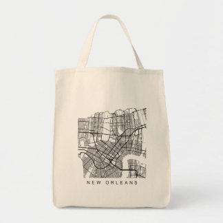 Bolsa Tote Do mapa de ruas minimalista da cidade de Nova