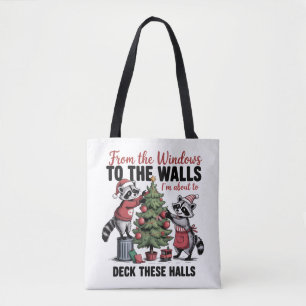 Bolsa Tote Do Natal das Janelas às Paredes Estou Ansioso