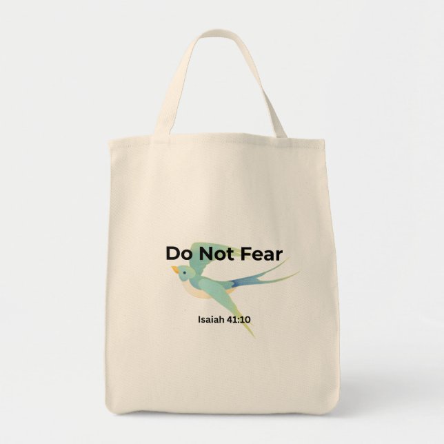 Bolsa Tote Do Not Fear Tote Bag Isaiah 41:10 | Christian Bag (Frente)