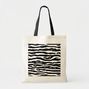 Bolsa Tote Do preto animal do impressão da zebra teste padrão