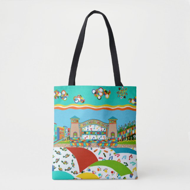 Bolsa Tote do Shell da Cidade de Sea Isle (Frente)