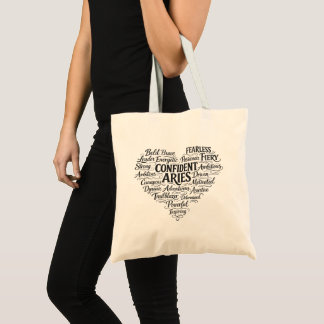 Bolsa Tote do Zodíaco de Áries | Nuvem de Palavras