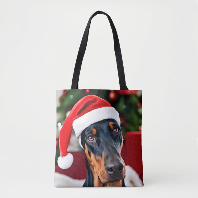 Bolsa Tote Doberman Christmas (Frente)