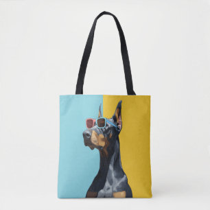 Bolsa Tote Doberman legal com óculos de sol