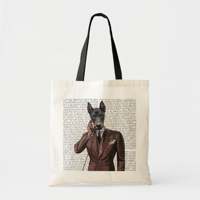 Bolsa Tote Doberman no Telefone (Frente)