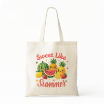 Doce Como Amigos de Frutas Tropicais de Verão