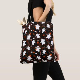 Bolsa Tote Doce das Aranhas Fantasmas de Halloween Spooky