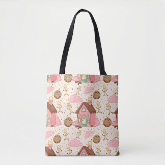 Bolsa Tote Doce desenho de padrão de jardim