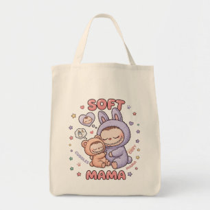 Bolsa Tote Doce Design de Mãe e Bebê Astronauta de Ficção Cie