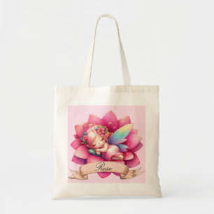 Bolsa Tote Doce Fantasia Floral Sonhos Doces Fada Adormecida